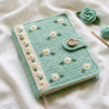 Mint Daisy Notebook Cover Free Crochet Pattern