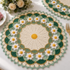 Mint Daisy Shell Placemat Crochet Pattern