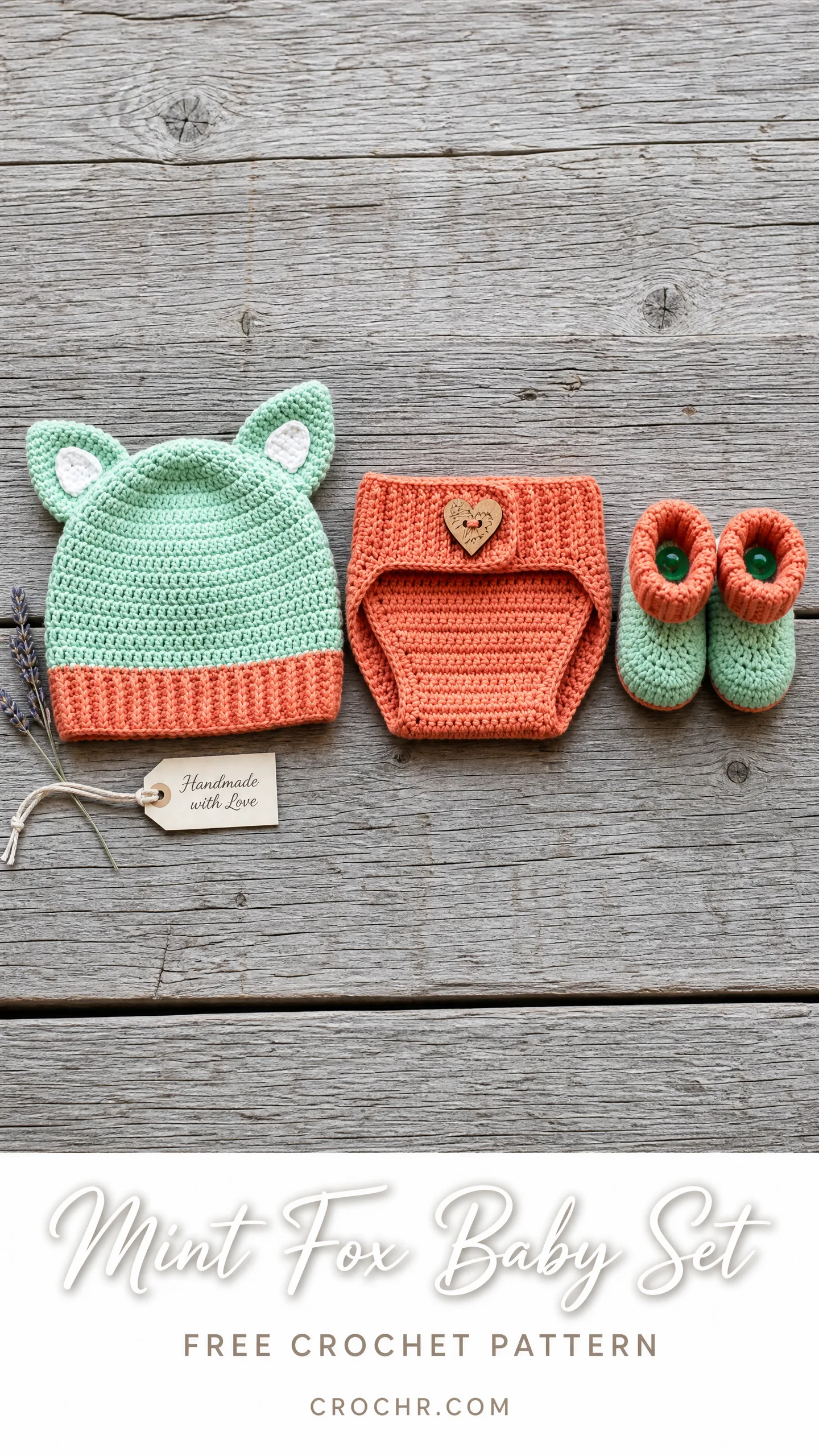 Mint Fox Baby Set Free Crochet Pattern