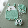 Mint Garden Baby Romper Set Free Crochet Pattern