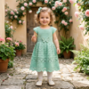Mint Green Garden Party Crochet Dress Free Pattern