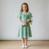 Mint Green Lace Ruffle Dress Free Crochet Pattern