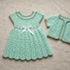 Mint Green Summer Baby Dress Free Crochet Pattern