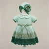 Mint and Sage Green Baby Dress Free Crochet Pattern