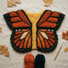 Monarch Butterfly Autumn Cardigan Free Crochet Pattern