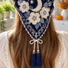 Moonflower Lace Headscarf Crochet Pattern