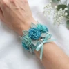 Ocean Blue Floral Crochet Bracelet Free Crochet Pattern