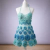Ocean Blue Rose Crochet Dress Free Pattern