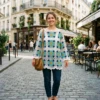 Ocean Breeze Coastal Square Poncho Free Crochet Pattern