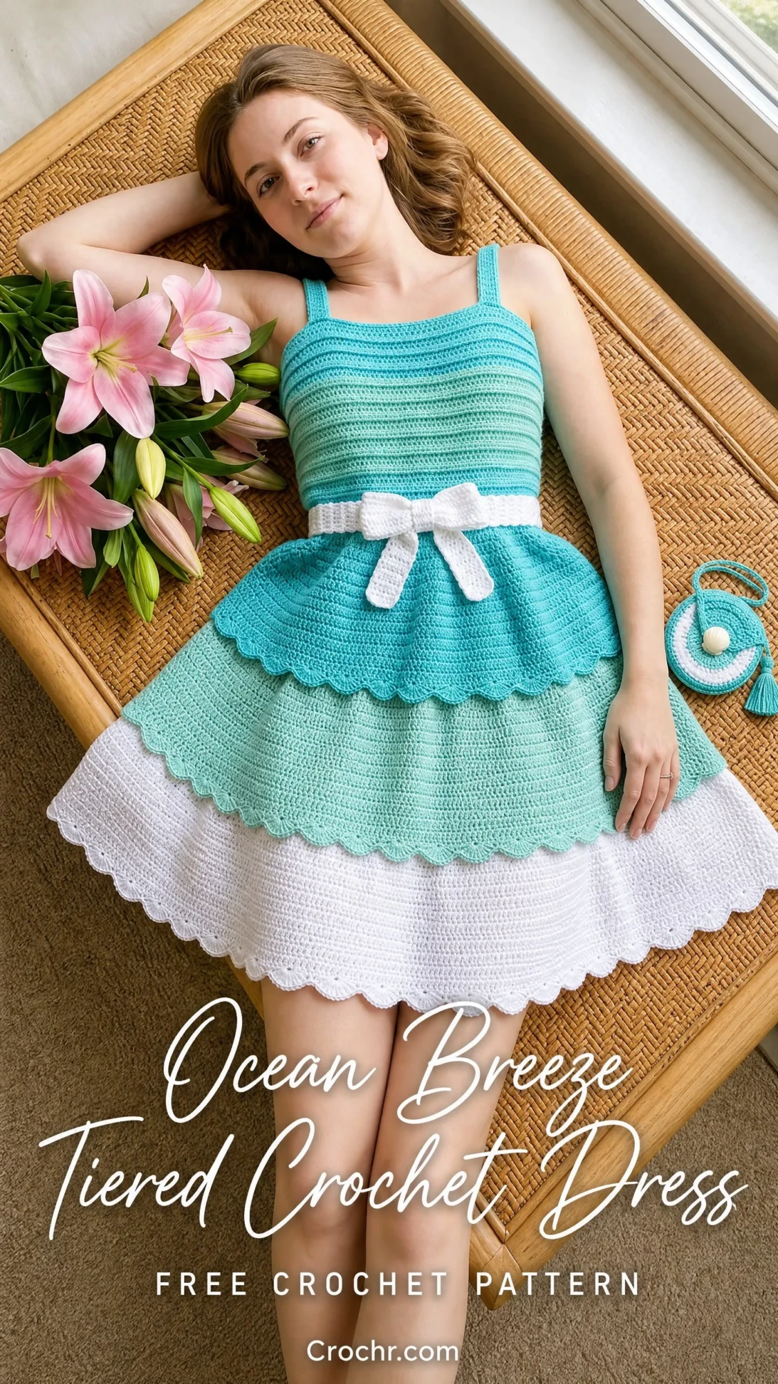 Ocean Breeze Tiered Crochet Dress Free Crochet Pattern