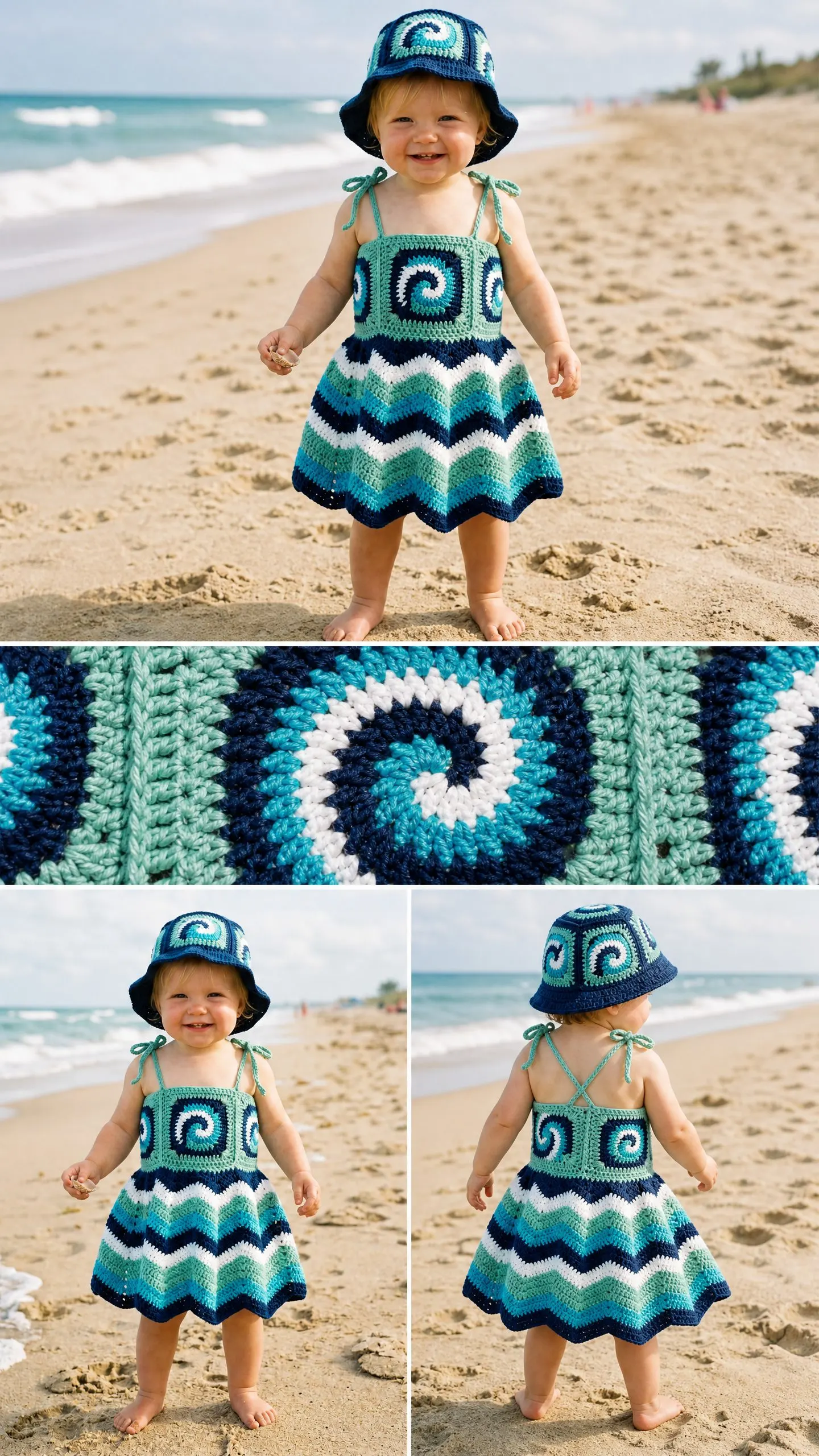 Ocean Wave Baby Sundress Free Crochet Pattern