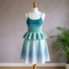 Ocean Wave Peplum Dress Free Crochet Pattern