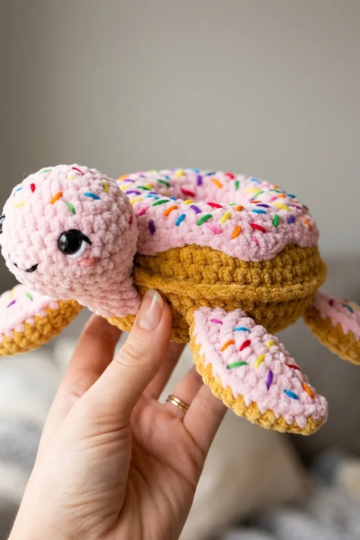 Rainbow Sprinkle Donut Turtle Free Crochet Pattern