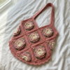 Rose Garden Pink Granny Square Bag Free Crochet Pattern
