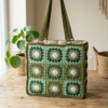 Sage Garden Granny Square Tote Free Crochet Pattern