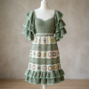Sage Green Boho Babydoll Dress Free Crochet Pattern