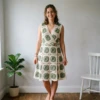 Sage Green Boho Granny Square Dress Free Crochet Pattern