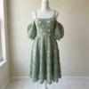 Sage Green Boho Tiered Lace Dress Free Crochet Pattern