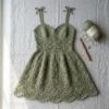 Sage Green Botanical Lace Sundress Free Pattern