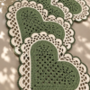 Sage Heart Lace Table Runner Crochet Pattern