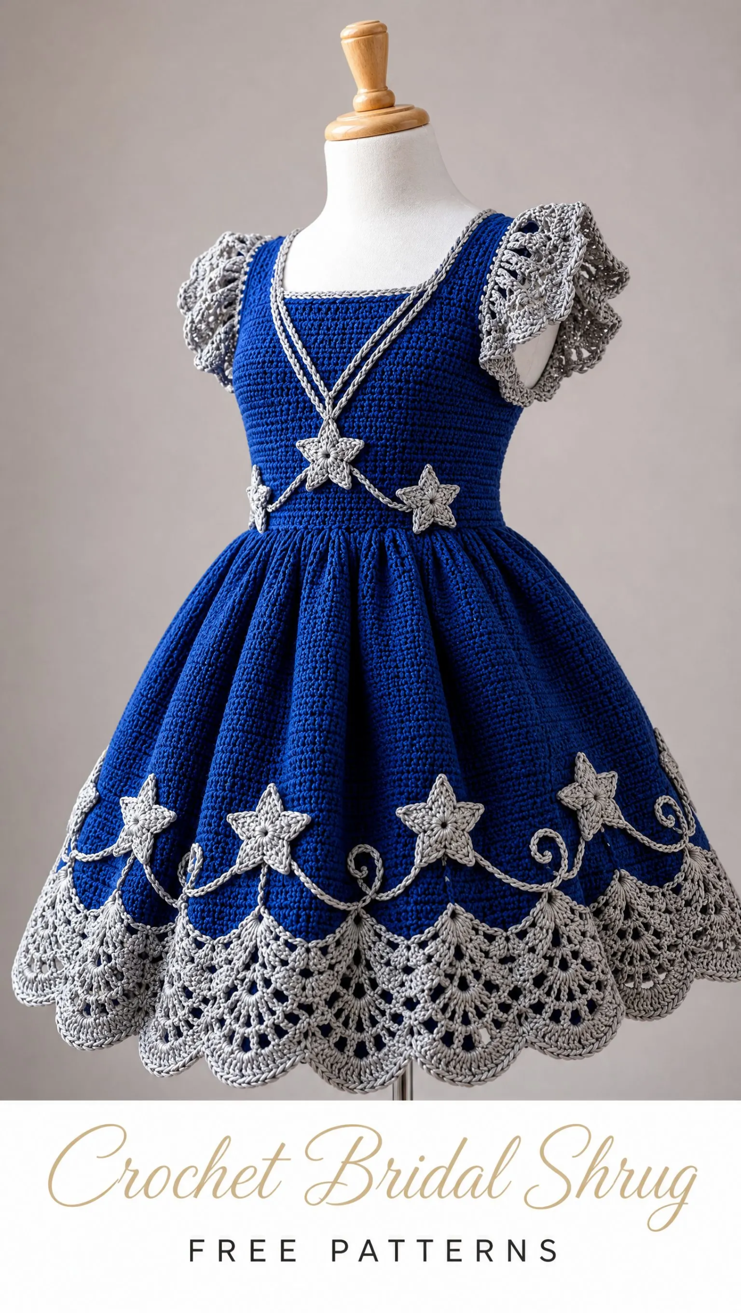 Sapphire Silver Star Dress Crochet Pattern