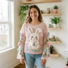 Spring Bunny Floral Lace Sweater Free Crochet Pattern