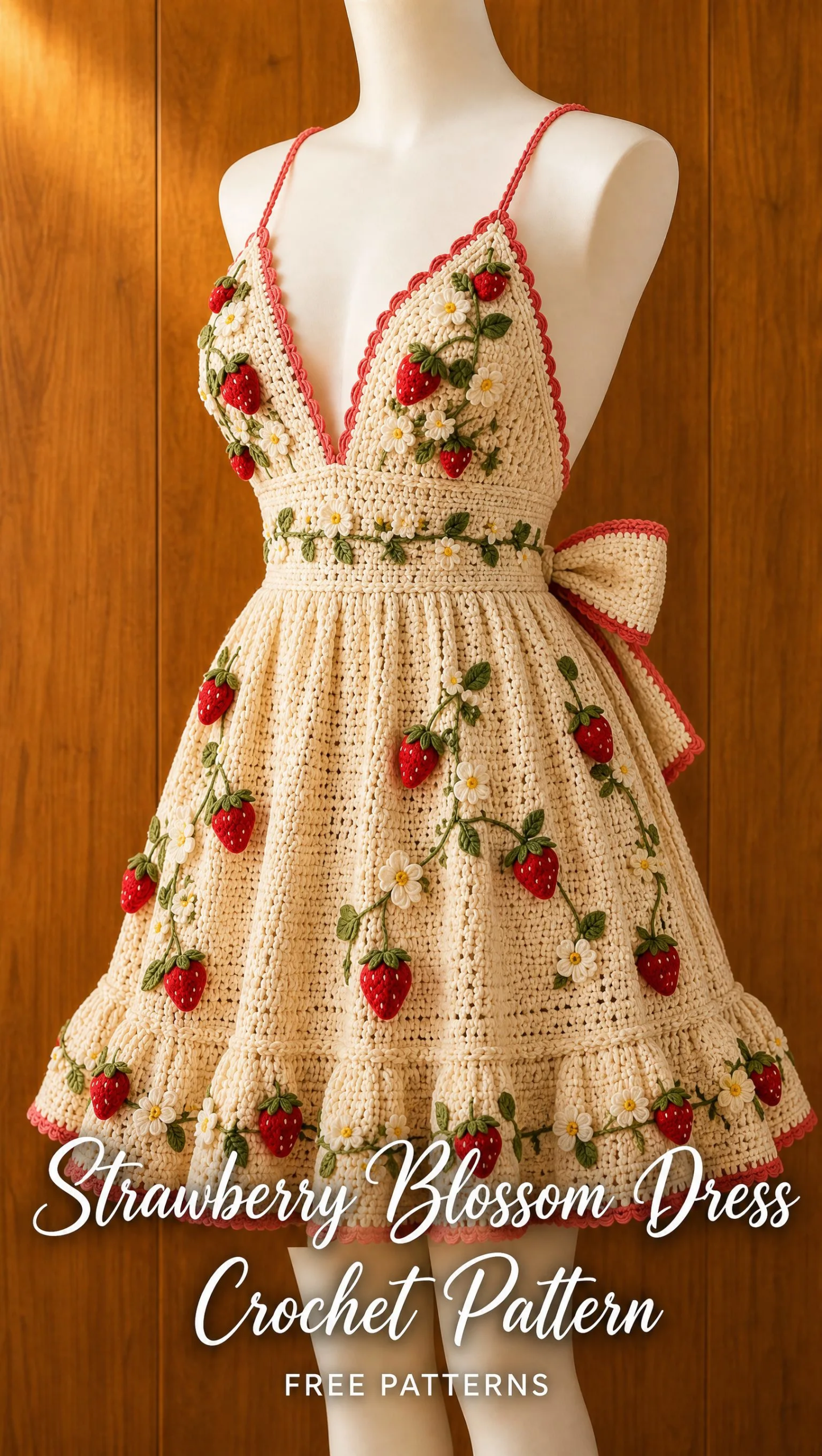 Strawberry Blossom Dress Crochet Pattern
