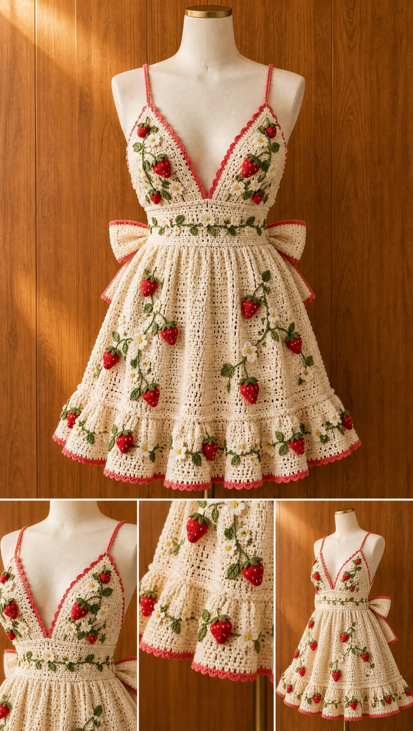 Strawberry Blossom Dress Crochet Pattern