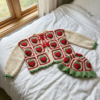 Strawberry Granny Square Cardigan Set Free Crochet Pattern
