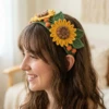 Sunflower Garden Crochet Headpiece Free Crochet Pattern