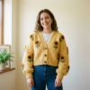 Sunflower Garden Cropped Cardigan Free Crochet Pattern
