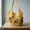 Sunflower Summer Mesh Bag Free Crochet Pattern