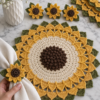 Sunflower Table Set Crochet Pattern