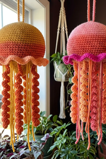 Sunset Gradient Jellyfish Amigurumi Free Crochet Pattern