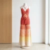 Sunset Ombre Crochet Palazzo Jumpsuit Free Pattern