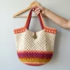Sunset Ombre Granny Tote Free Crochet Pattern