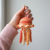 Sunset Orange Jellyfish Keychain Free Crochet Pattern