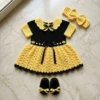 Sunshine Bumble Bee Baby Dress Free Crochet Pattern