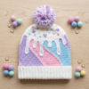Unicorn Swirl Ice Cream Beanie Free Crochet Pattern